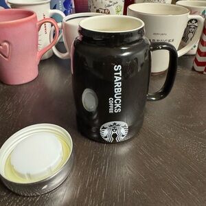 Starbucks Black Ceramic Mug with Lid